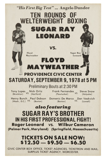 Sugar Ray Leonard vs. Floyd Mayweather Sr poster