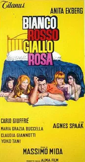 Bianco, rosso, giallo, rosa poster