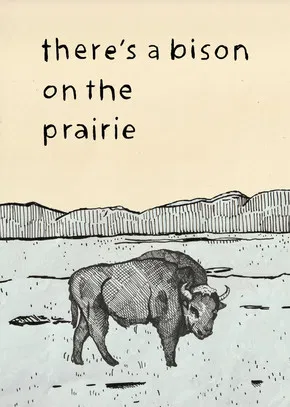 There's a Bison on The Prairie poster