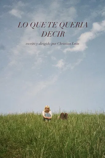 Lo Que Te Queria Decir poster