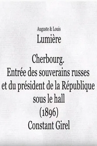 Cherbourg: Entrée des souverains russes et du président de la République sous le hall poster