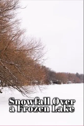 Snowfall Over a Frozen Lake poster