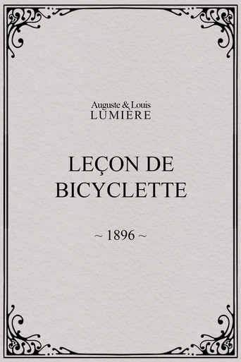 Leçon de bicyclette poster