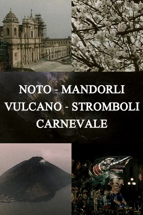 Noto, Almond Trees, Volcano, Stromboli, Carnival poster
