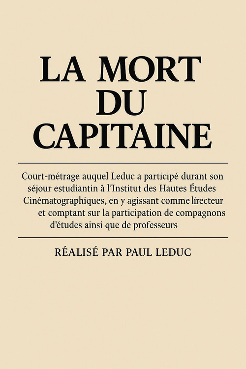 La mort du capitaine poster