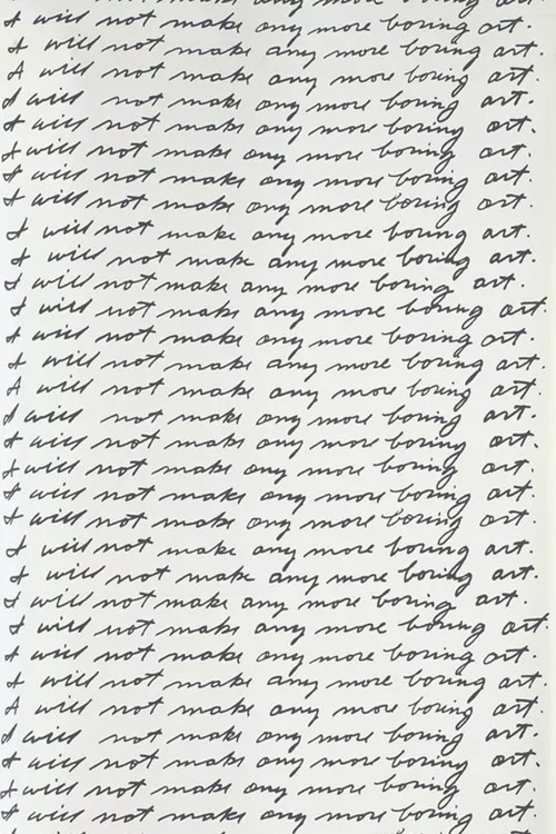 I Will Not Make Any More Boring Art poster