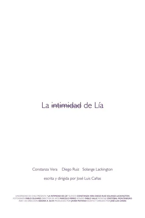 La intimidad de Lía poster
