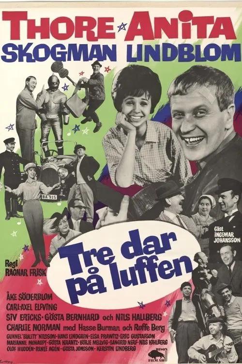 Tre dar på luffen poster