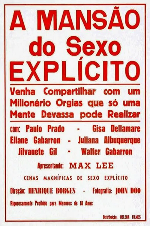 A Mansão do Sexo Explícito poster