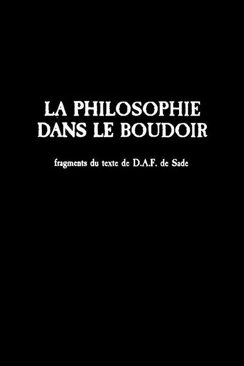 La philosophie dans le boudoir poster