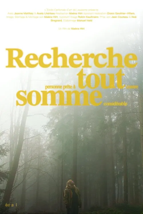 Looking for someone up to anything for a big sum of money poster