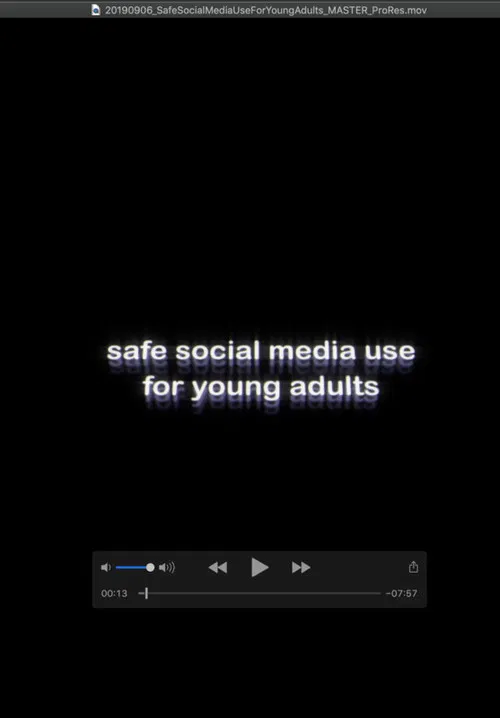 Safe Social Media Use for Young Adults poster