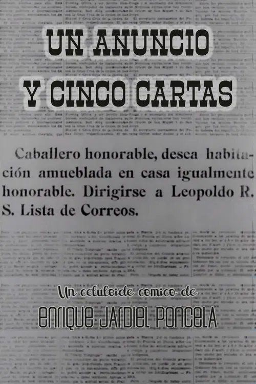 Un anuncio y cinco cartas poster