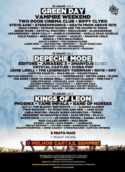 Green Day - Optimus Alive poster