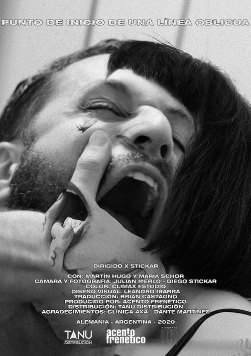 Punto de inicio de una línea oblicua poster