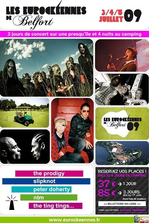 Slipknot Live - Eurockéennes de Belfort 2009 poster