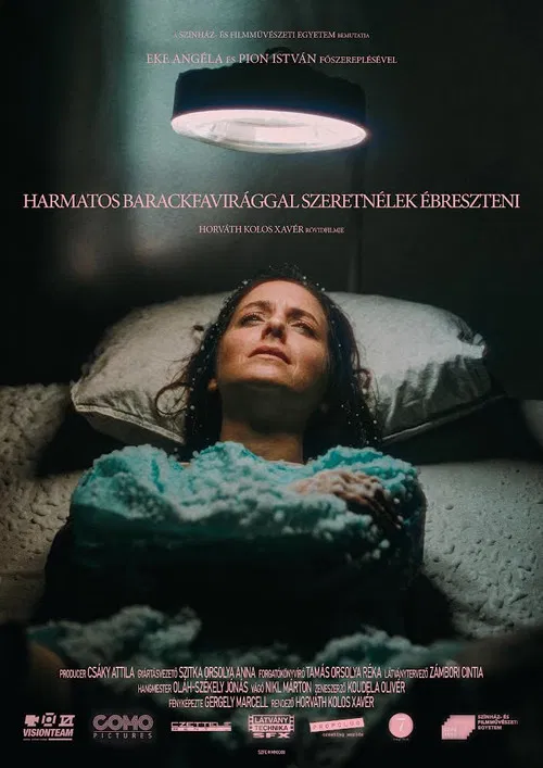 waking you with dewy peach blossoms poster