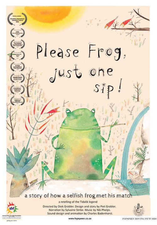 Please frog, just one sip! poster
