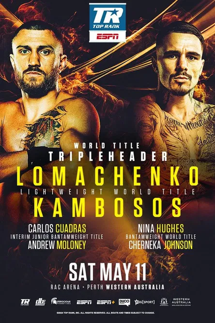 Vasyl Lomachenko vs. George Kambosos Jr. poster
