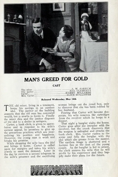 Man's Greed for Gold poster