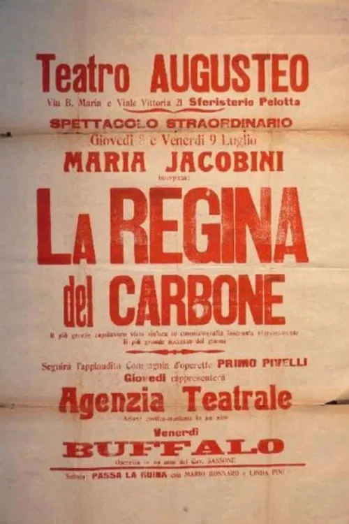 La regina del carbone poster