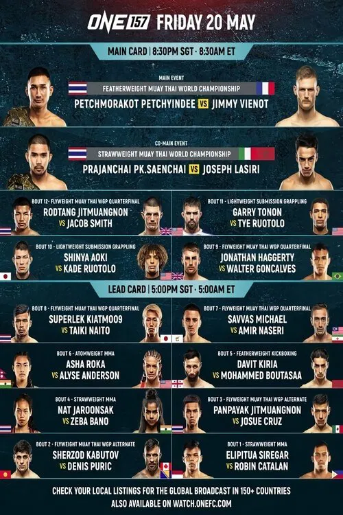 ONE Championship 157: Petchmorakot vs. Vienot poster
