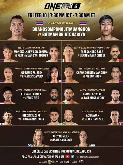 ONE Friday Fights 4: Duangsompong vs. Batman poster