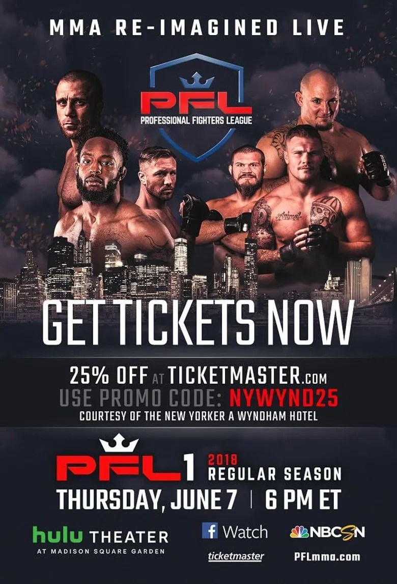 PFL 2018 #1: Regular Season - Harrison vs. Tursyn poster background