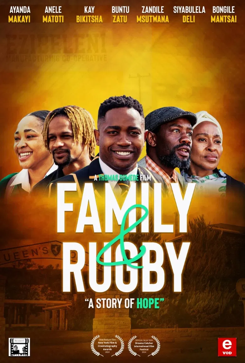 Family and Rugby poster background