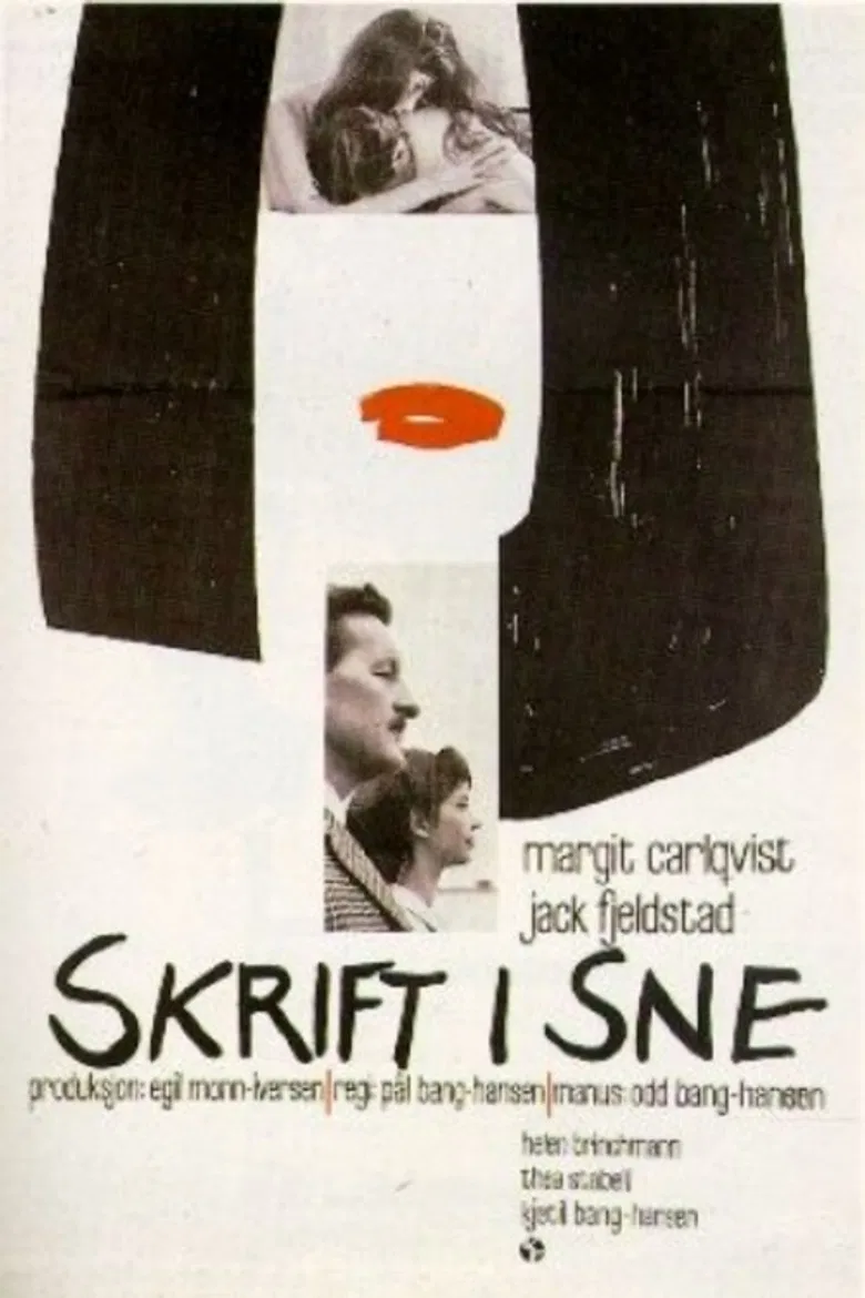 Skrift i sne poster background