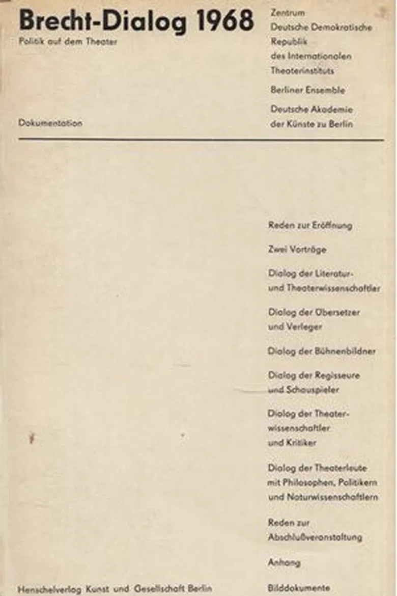 Brecht Dialog poster background