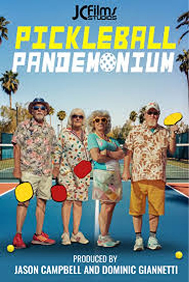Pickleball Pandemonium poster background