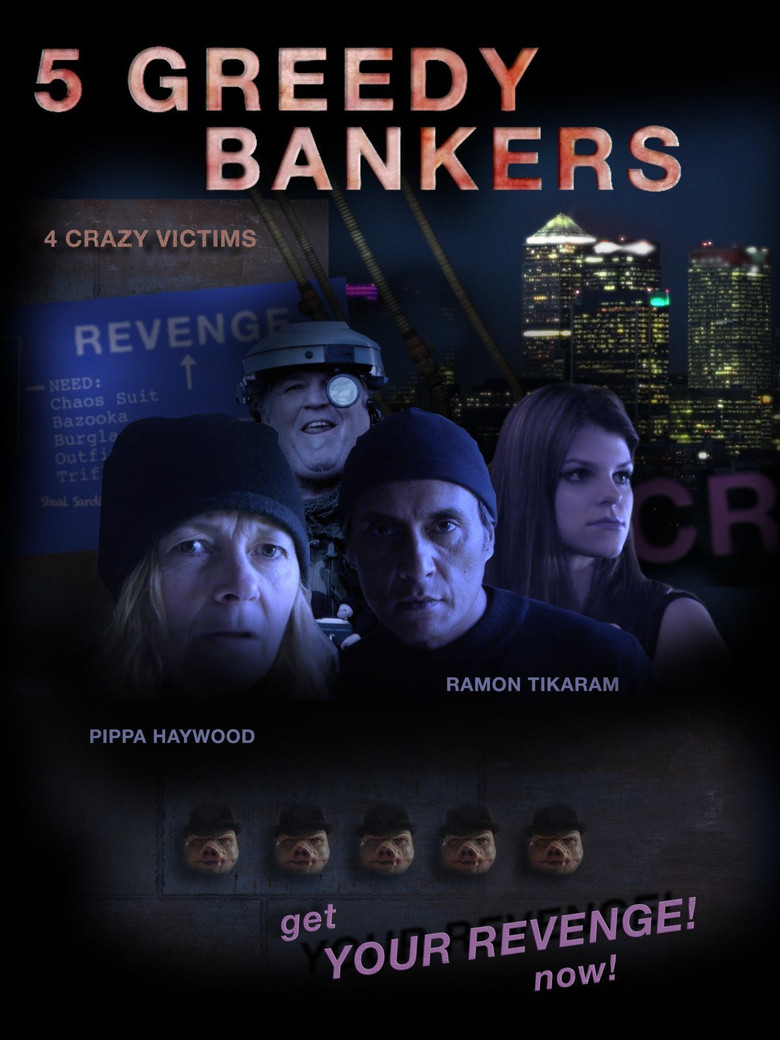 5 Greedy Bankers poster background