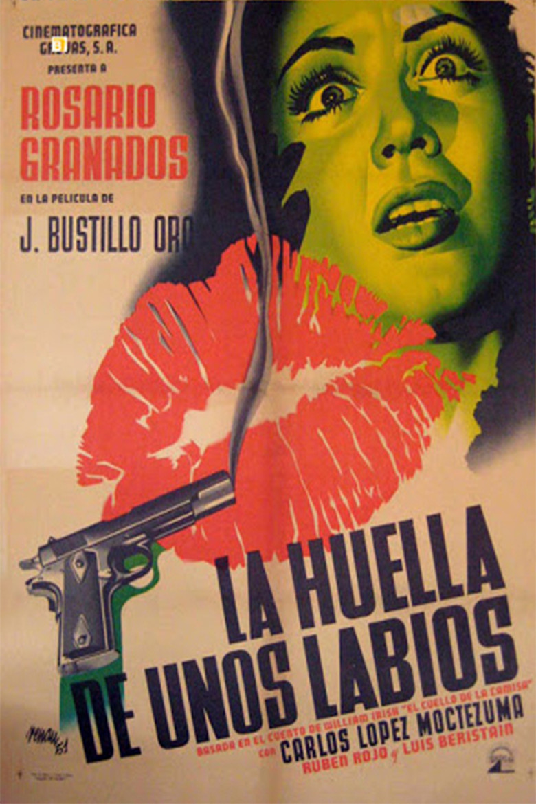La huella de unos labios poster background