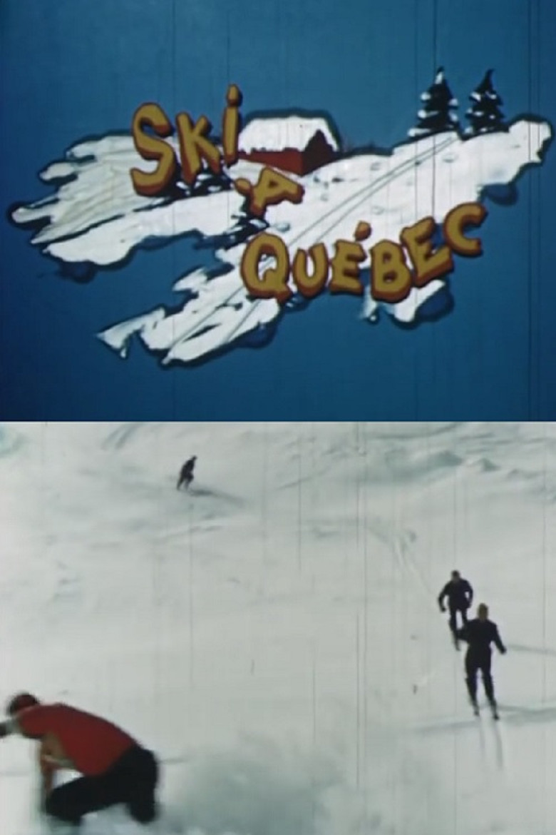 Skiing in Quebec poster background