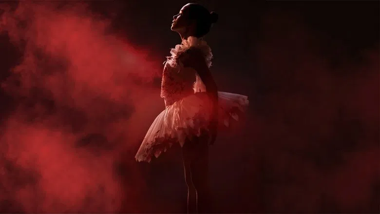 Abigail in her ballerina attire, standing in the grand hallway
