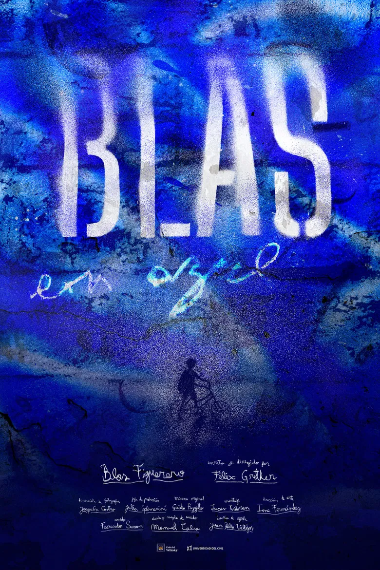 Blas in Blue poster background