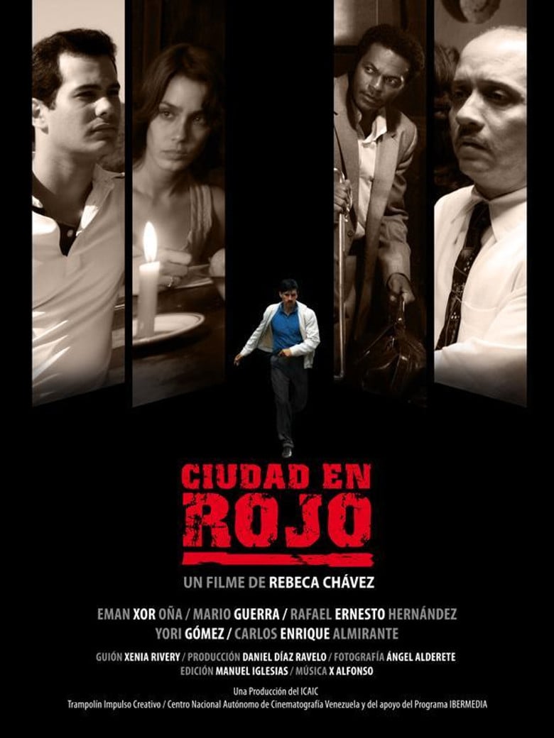 City in Red poster background