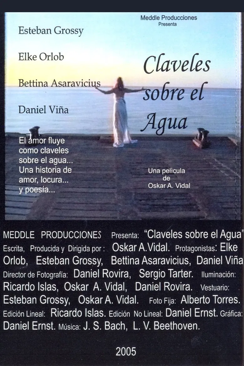 Flowers on the Water poster background