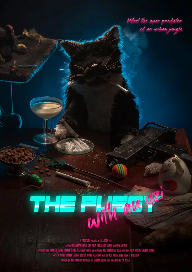 The Pussy with an Uzi poster background