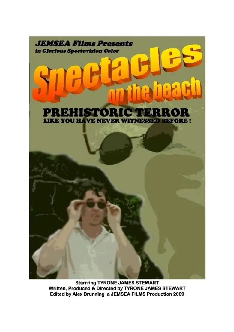 Spectacles on the Beach poster background