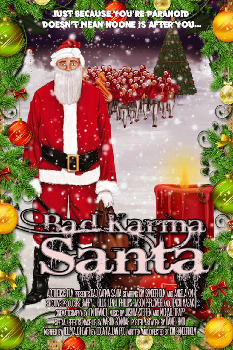 Bad Karma Santa poster background