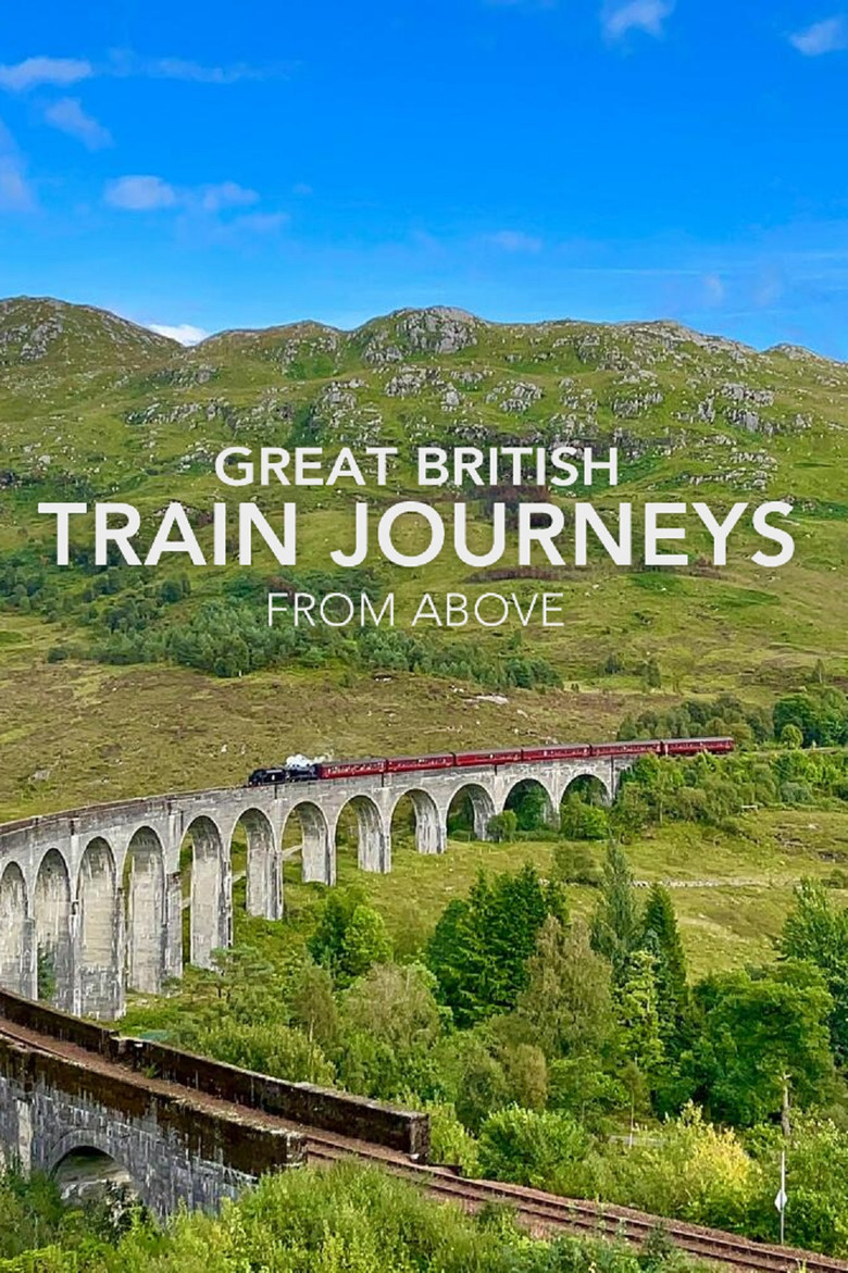 Great British Train Journeys from Above poster background