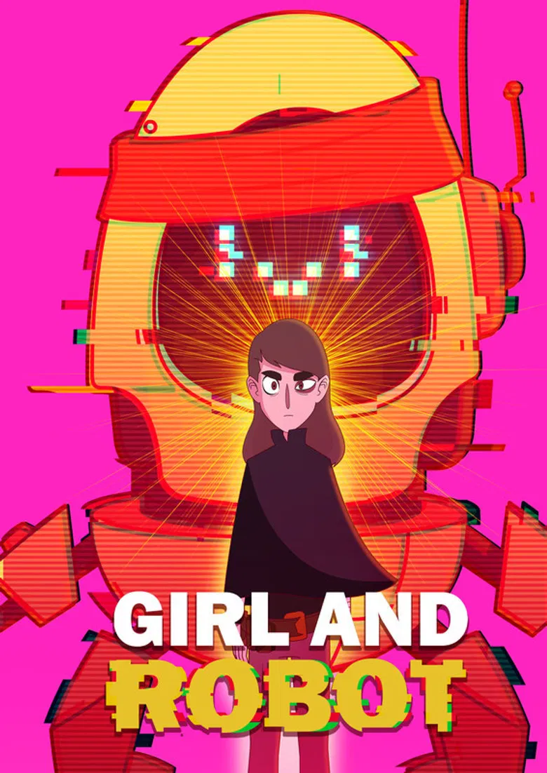 Girl and Robot poster background