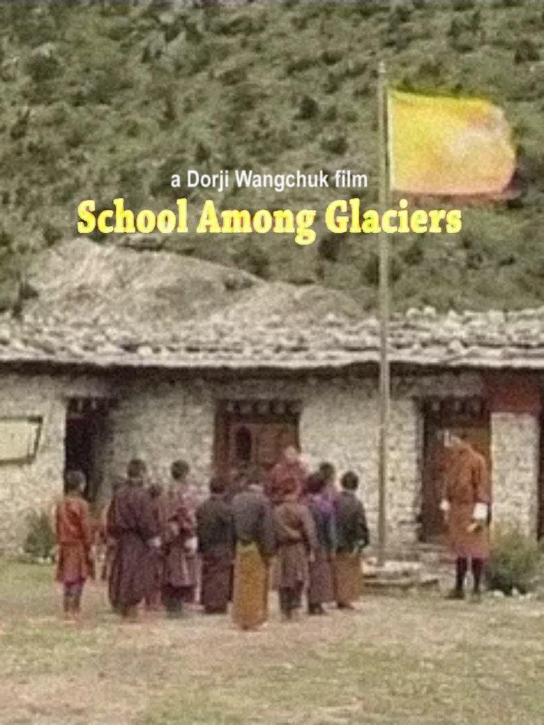 School Among Glaciers poster background