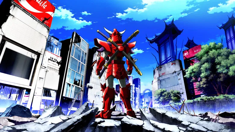 A tense confrontation in the shadow of the city