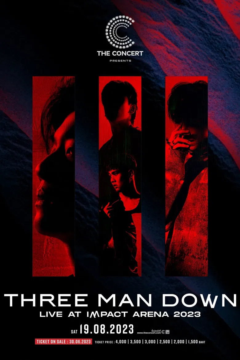 Three Man Down Live At Impact Arena 2023 poster background