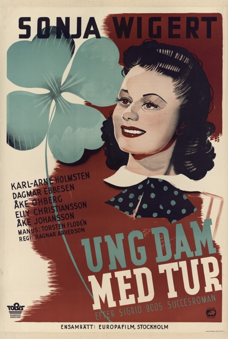 Ung dam med tur poster background