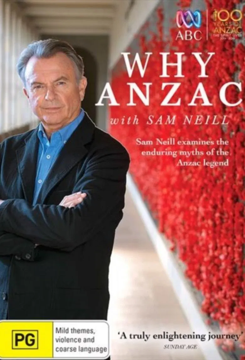 Why Anzac with Sam Neill poster background
