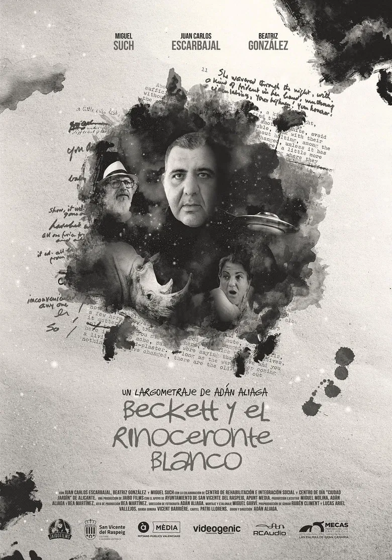 Beckett y el rinoceronte blanco poster background